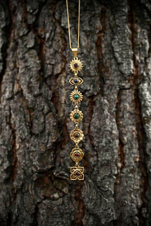 Collar de chakras con cuarzos
